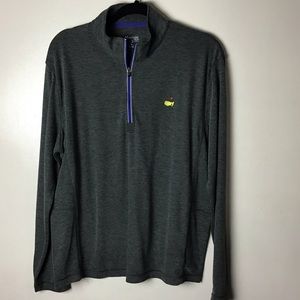 Master’s Tech gray golf 1/4 zip neck pullover. M